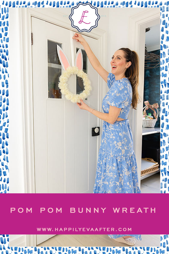 Eva Amurri shares her Pom Pom Bunny Wreath