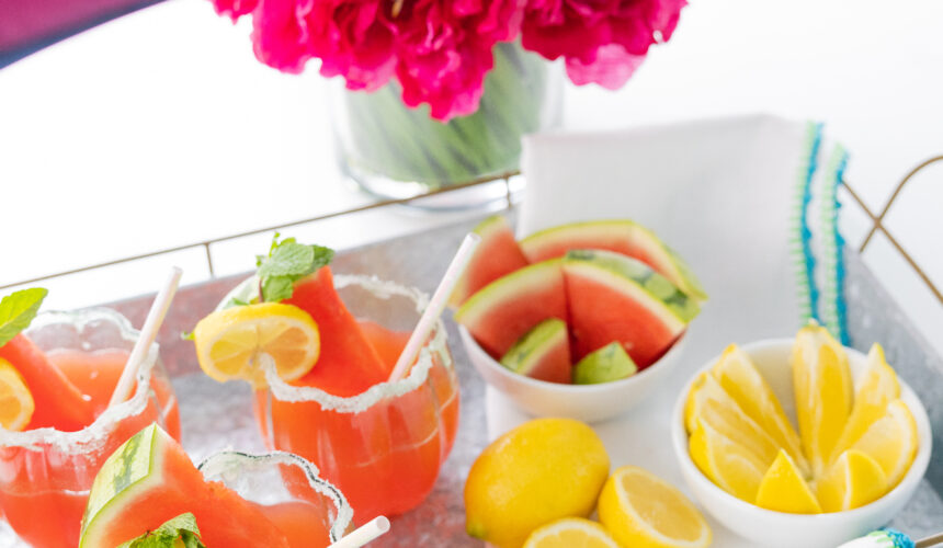 Eva Amurri shares her Watermelon & Mint Blended Lemonade Recipe