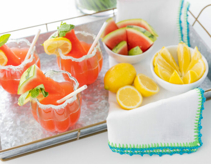 Eva Amurri shares her Watermelon & Mint Blended Lemonade Recipe