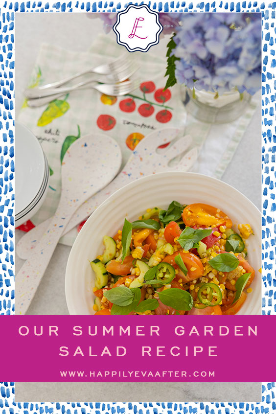 Eva Amurri shares their summer garden salad recipe