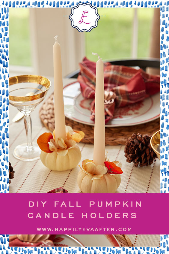 Eva Amurri shares her DIY Fall Pumpkin Candle Holders