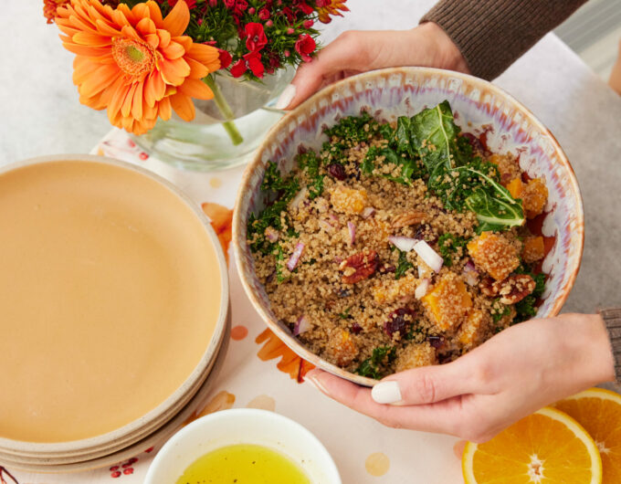 Eva Amurri shares her Warm Quinoa, Butternut Squash and Kale Salad Recipe
