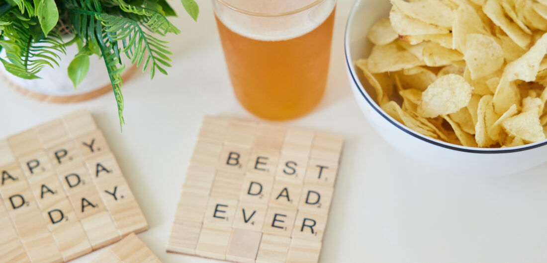Eva Amurri shares her Scrabble Coasters for Father's Day